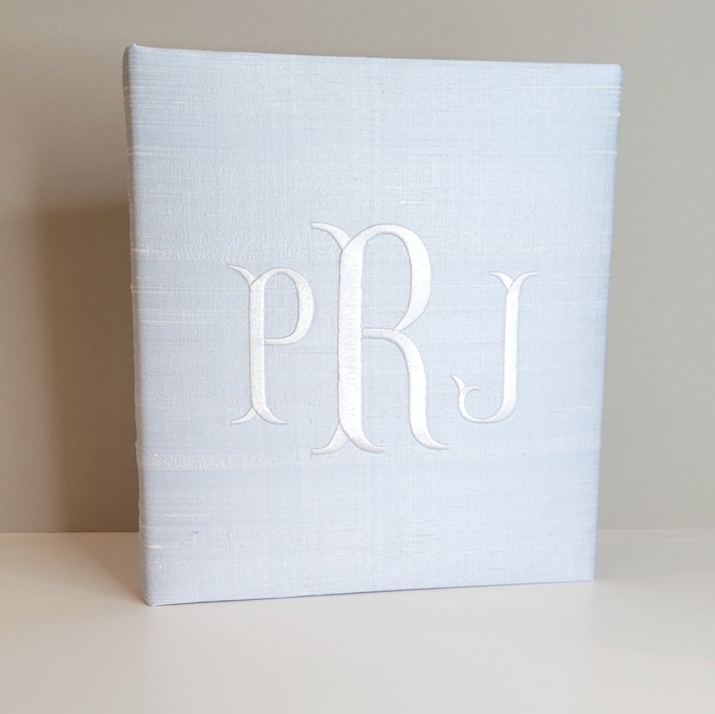 Baby Memory Book - Blue Silk (w/o Bow)