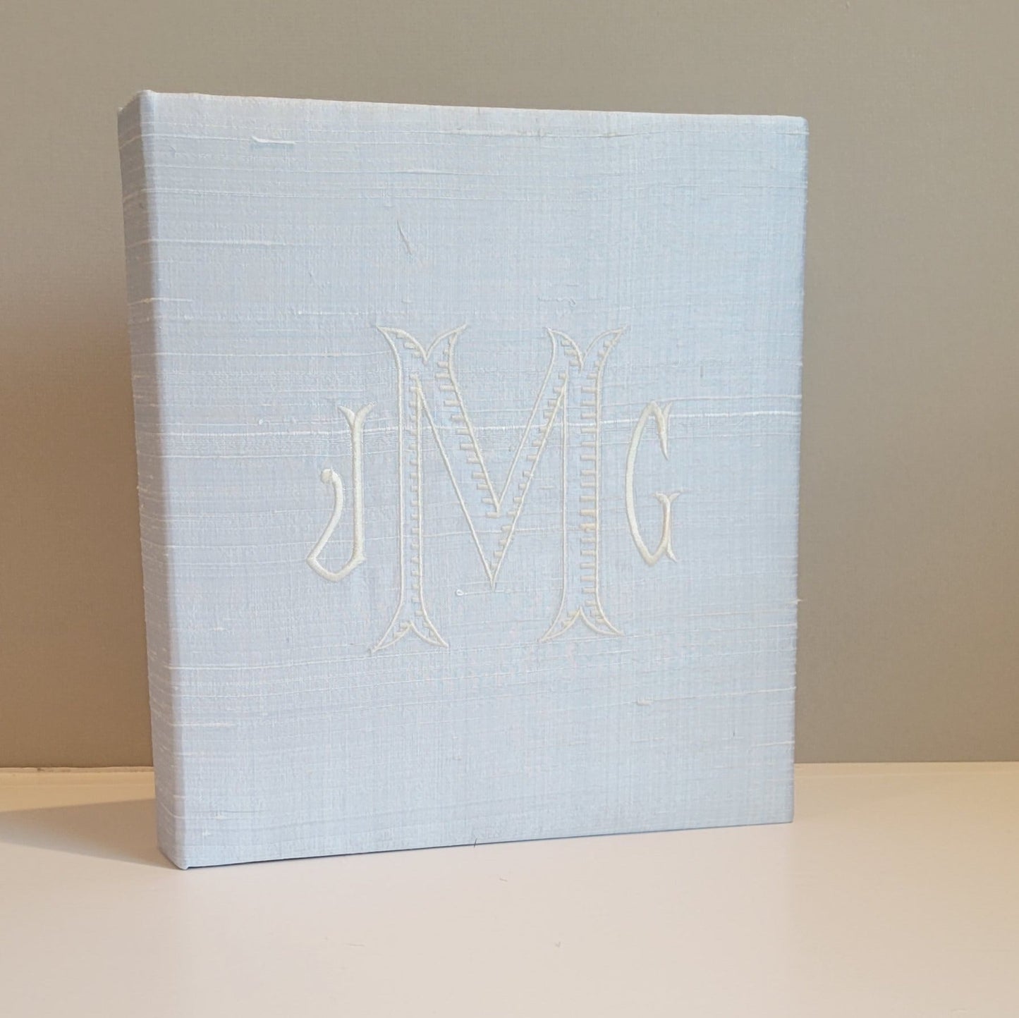 Baby Memory Book - Blue Silk (w/o Bow)