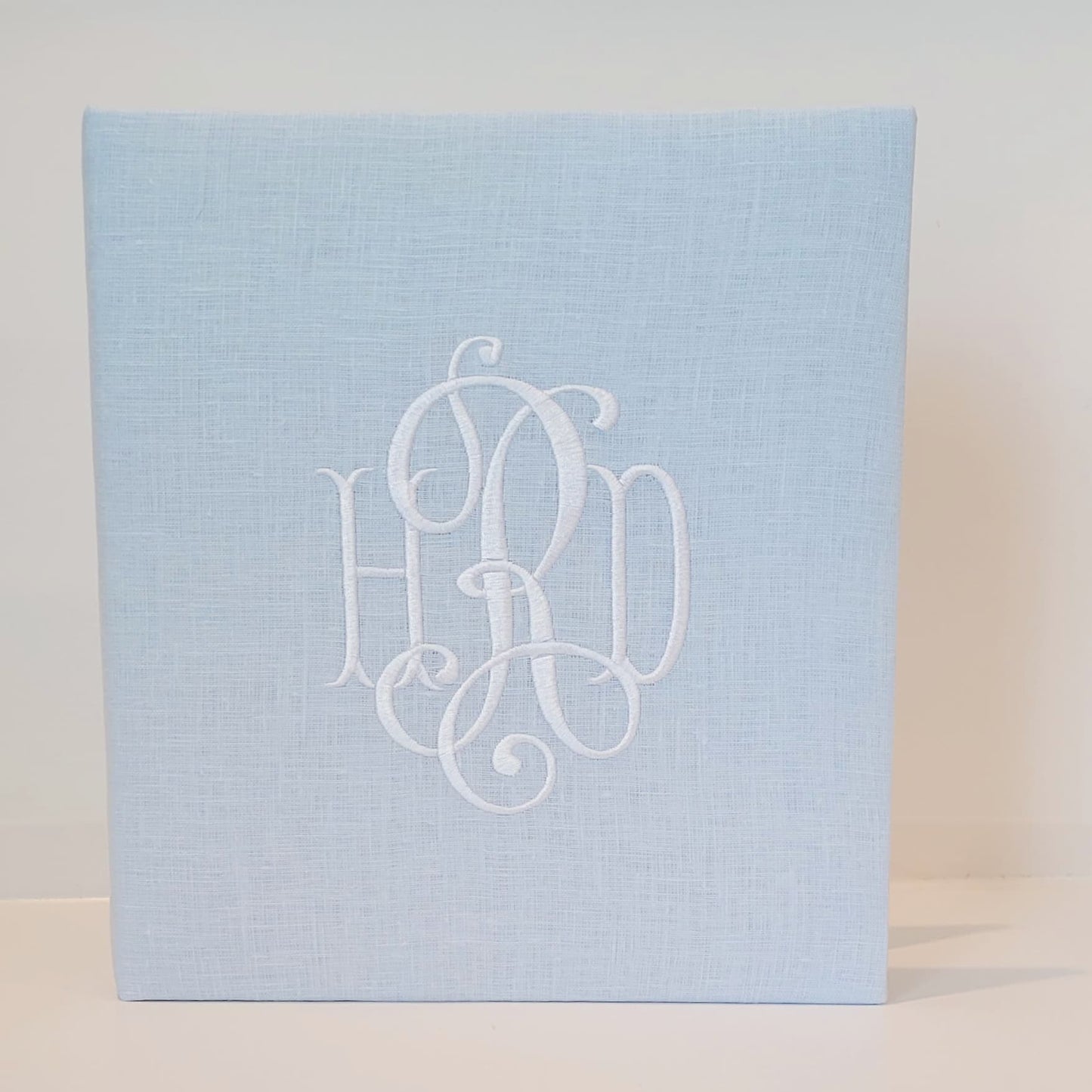 Baby Memory Book - Blue Silk (w/o Bow)