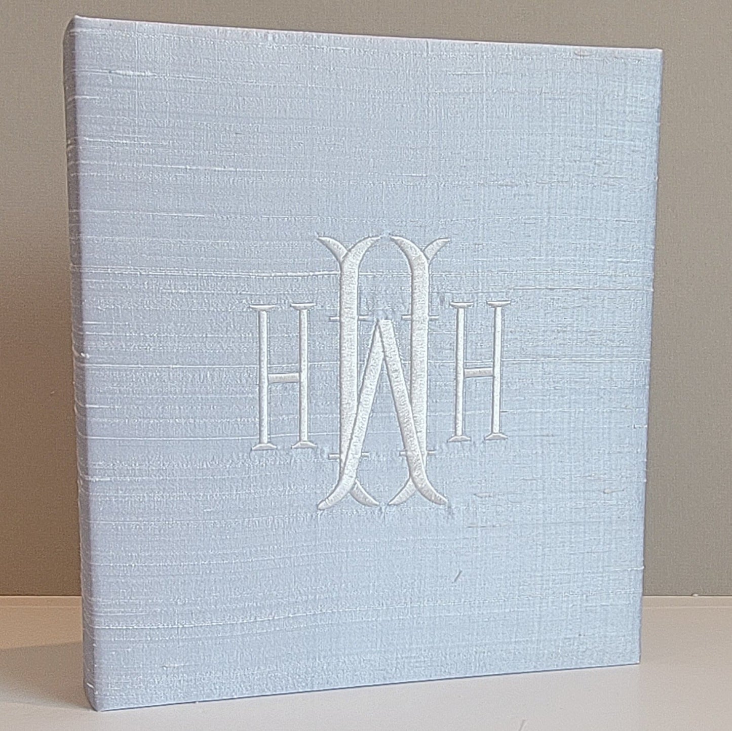 Baby Memory Book - Blue Silk (w/o Bow)