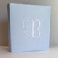 Baby Memory Book - Blue Silk (w/o Bow)