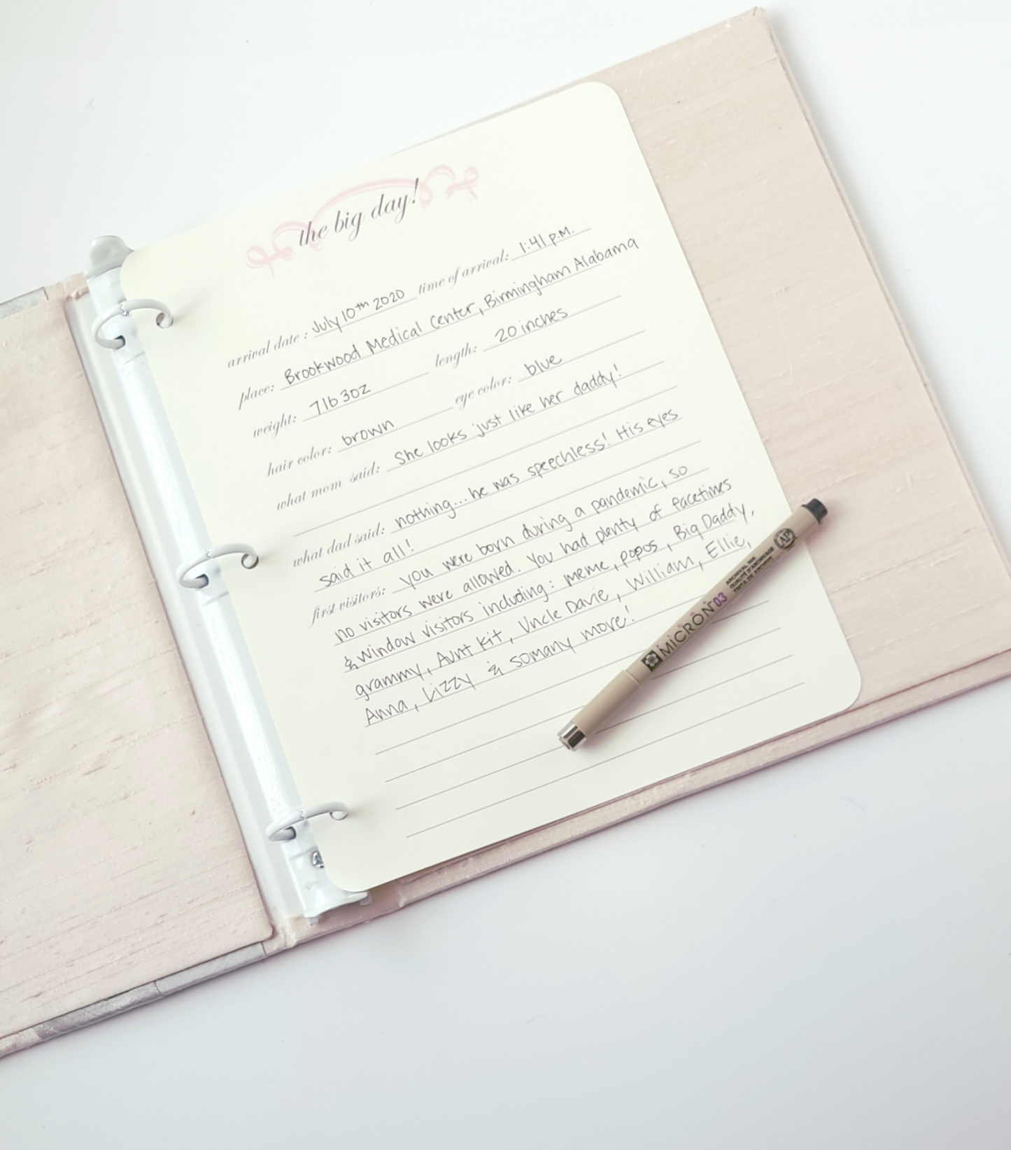 Baby Memory Book - Ivory Silk (w/ Accent)