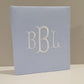 Baby Memory Book - Blue Linen (w/o Bow)
