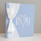 Baby Memory Book - Blue Linen (w/ SILK Bow)