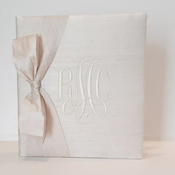 Baby Memory Book - Blush Silk (w/ SILK Bow)
