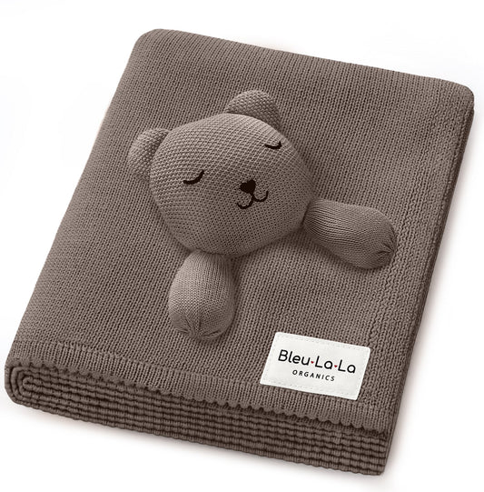 Blanket Lovey - 100% Organic Cotton Baby Blanket with Comfort Lovey