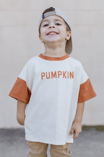 Colorblock Pumpkin Oversized Tee or T-Shirt Romper