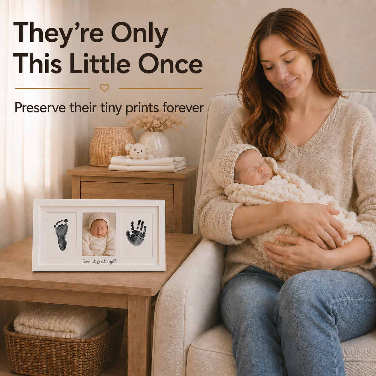 Mess-Free Baby Handprint & Footprint Keepsake Kit - 4-Pack