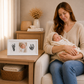 Baby Handprint and Footprint Keepsake Frame - 3-Panel "Love at first sight" Design
