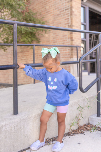 Pastel Gingham Jack-o-Lantern Crewneck Sweatshirt or Romper