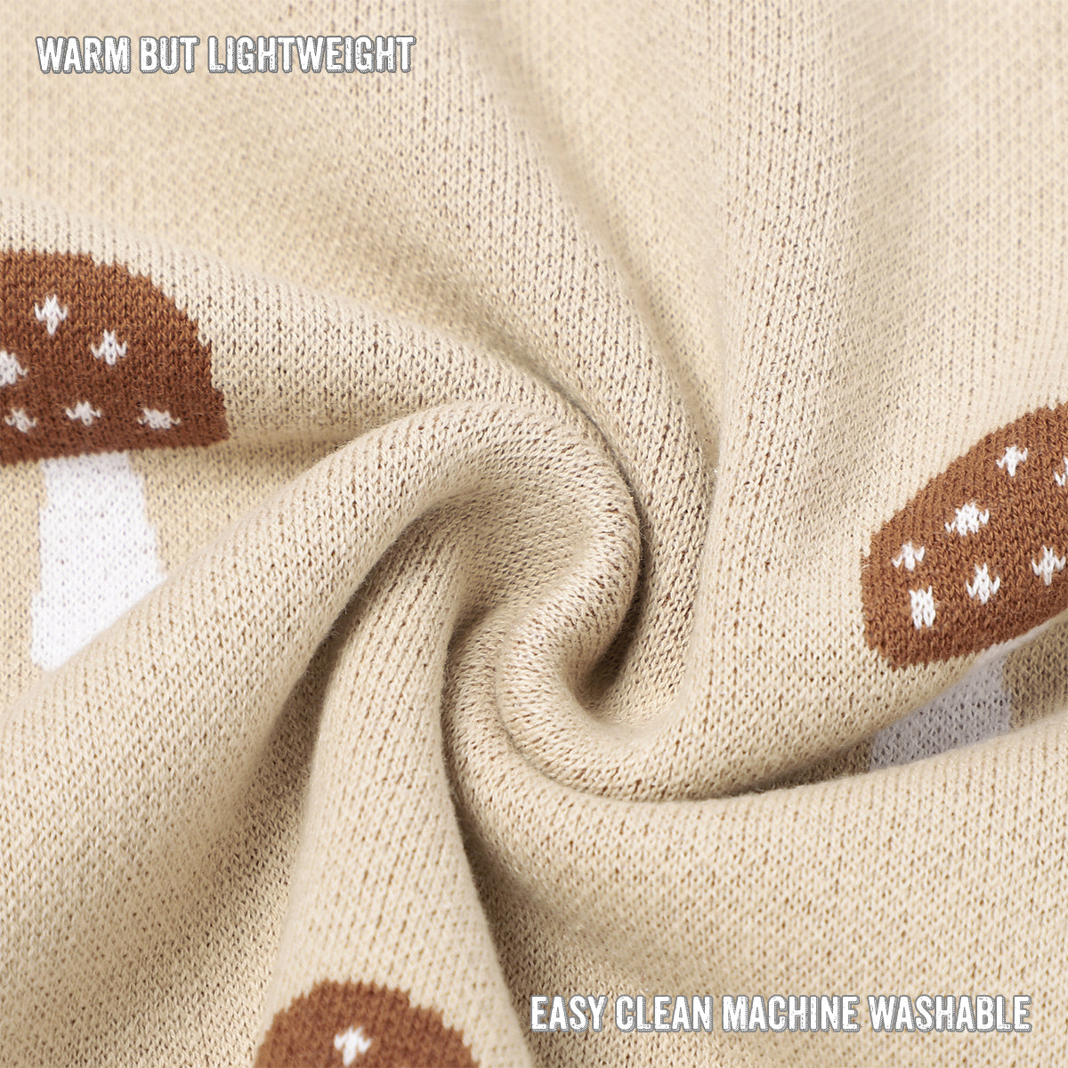Whimsy Collection - Luxury 100% Cotton Knit Swaddle Baby Blanket