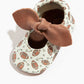 First Down Knotted Bow Baby Shoe