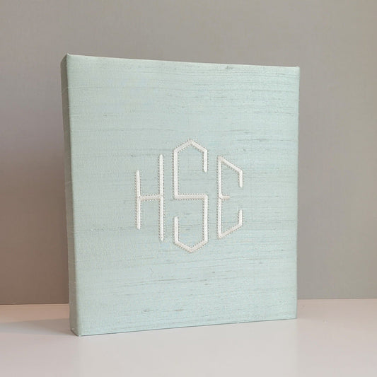 Baby Memory Book - Green Silk (NO Bow)