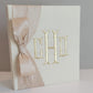 Baby Memory Book - Ivory Linen (w/ SILK Bow)