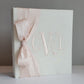 Baby Memory Book - Ivory Linen (w/ SILK Bow)