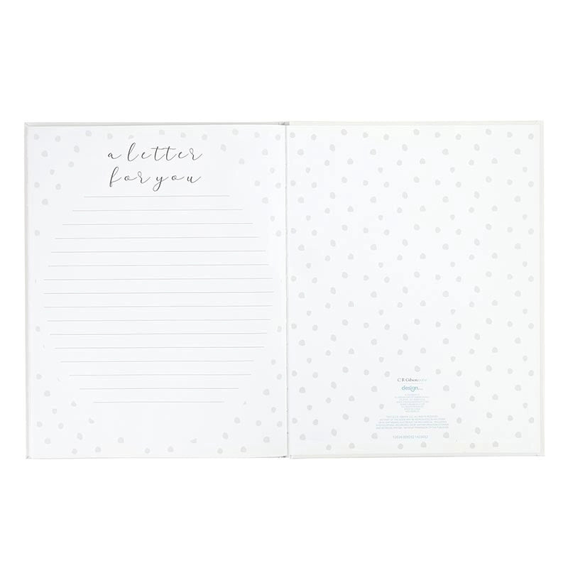 Little Moon Memory Book, unisex baby keepsake book with moon theme cover 2