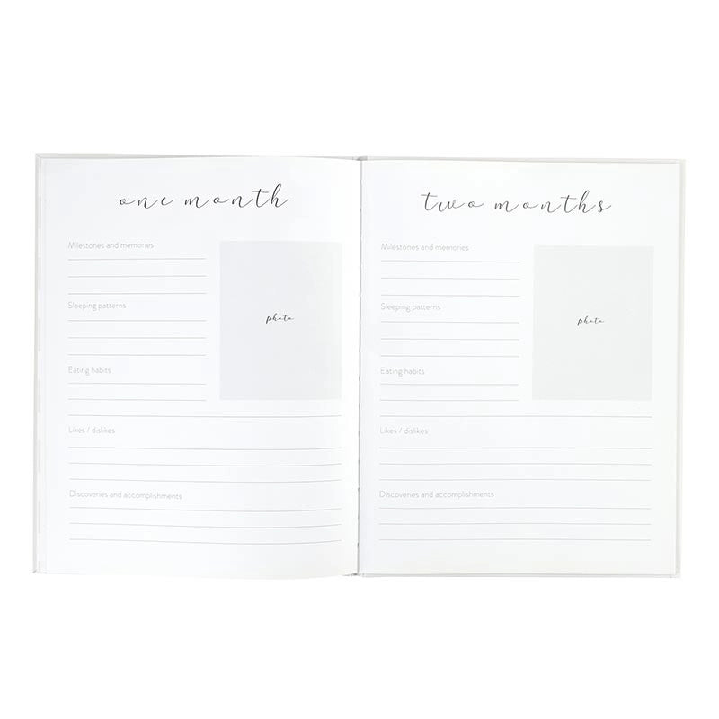 Little Moon Memory Book, unisex baby keepsake book with moon theme cover 3