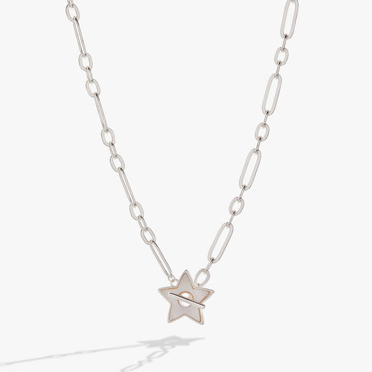 Star Mother of Pearl Toggle Necklace