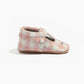 Melon Gingham Mary Jane Baby Shoe