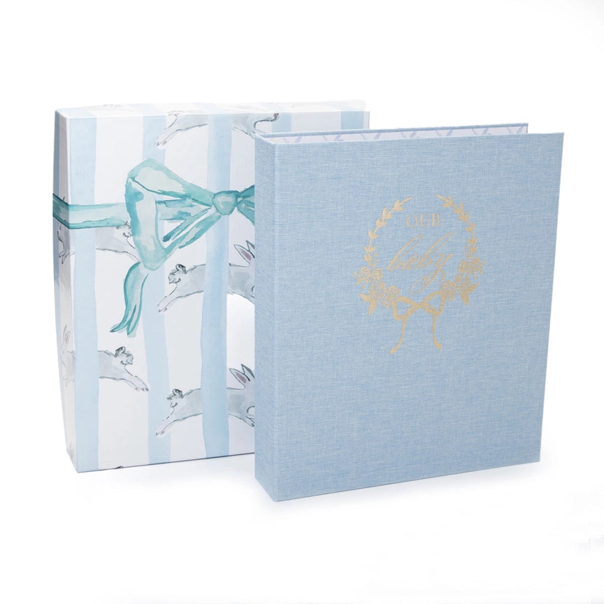 Our Baby Memory Book Keepsake Gift – Blue Box Set