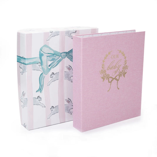 Our Baby Memory Book Keepsake Gift – Pink Box Set