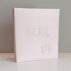 Baby Memory Book - Pink Shantung (NO Bow)