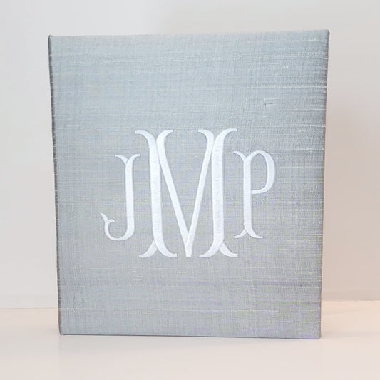 Baby Memory Book - Platinum Silk (w/o Bow)