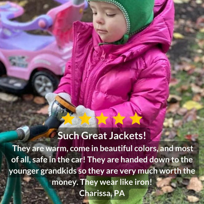 Car Seat Coat | The Road Coat Down - Fuchsia