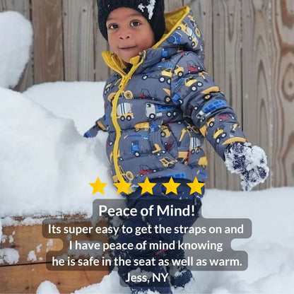 Car Seat Coat | The Road Coat Down - Construction Print