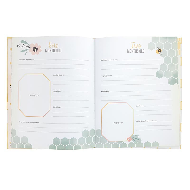 Sweet as can Bee Memory Book | Baby Girl Keepsake