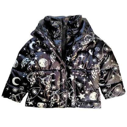 Car Seat Coat | The Road Coat Vegan - Rocketship Print