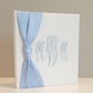 Baby Memory Book - White Linen (w/ SATIN Bow)