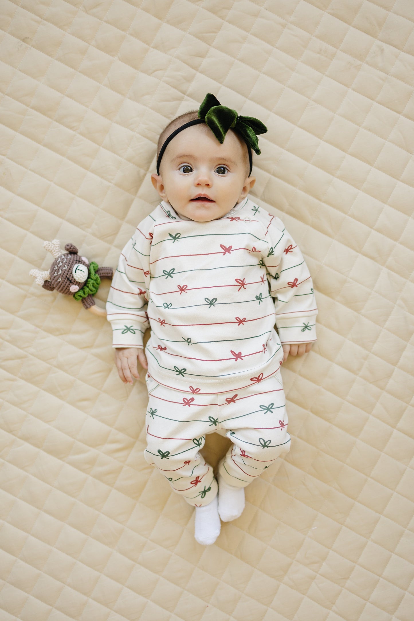 Tied with a Bow Christmas Organic Cotton Set