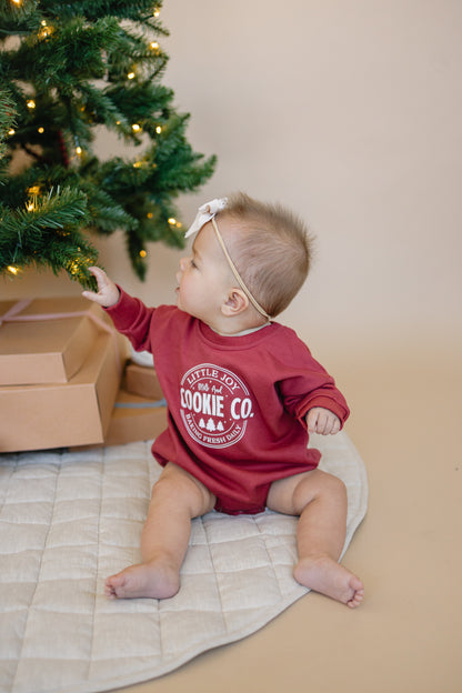 Little Joy Cookie Co. Christmas Sweatshirt Romper