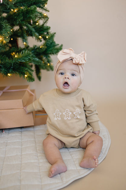 Gingerbread Christmas Sweatshirt Romper