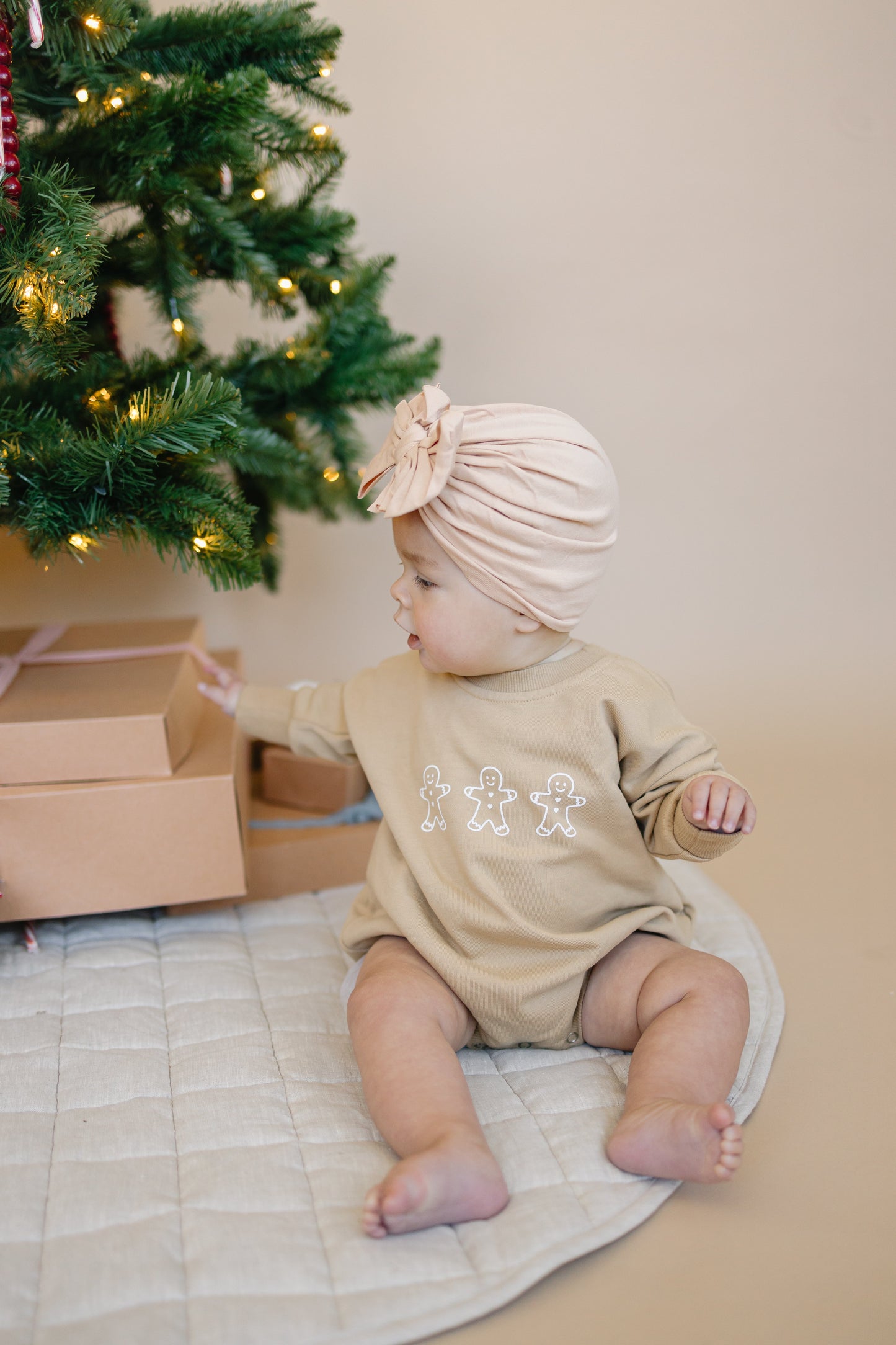 Gingerbread Christmas Sweatshirt Romper