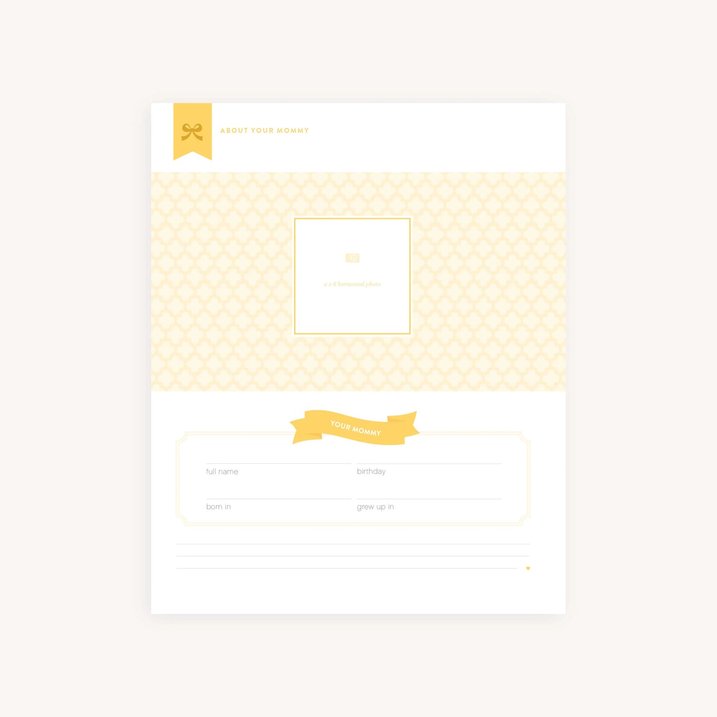 Adoption Baby Memory Book with Adoption Page Pack