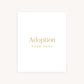 Adoption Baby Memory Book with Adoption Page Pack