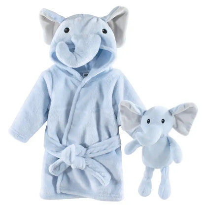 Premium Baby Boy Gift Basket – Newborn Layette Set with Onesies, Bibs, Memory Book, Milestone Blanket, Robe, & Plush Elephant