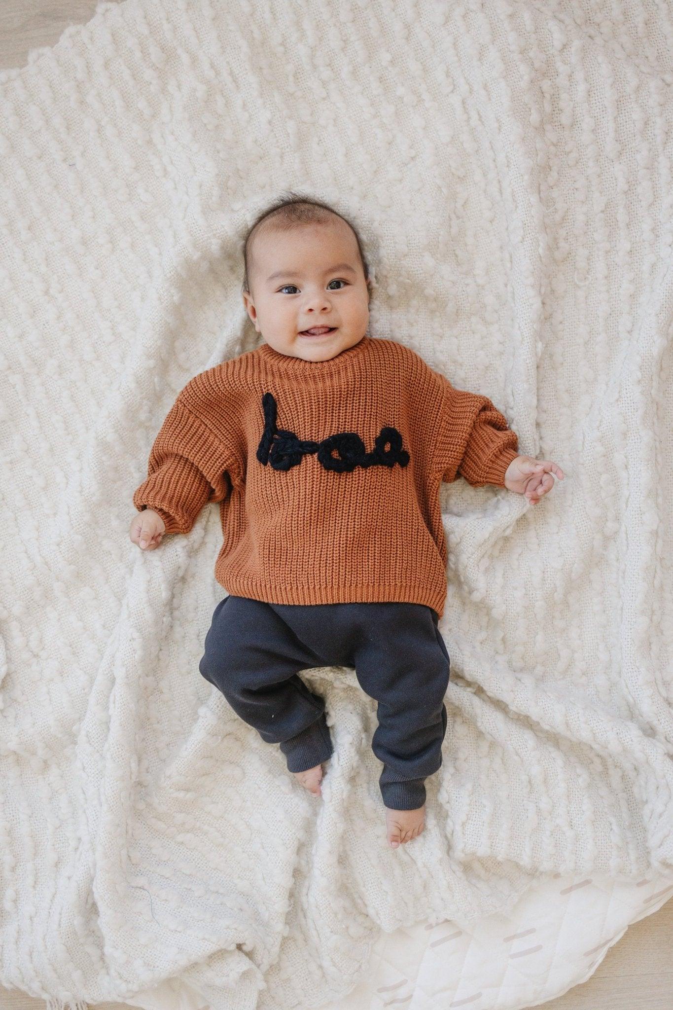 BOO Hand Embroidered Sweater