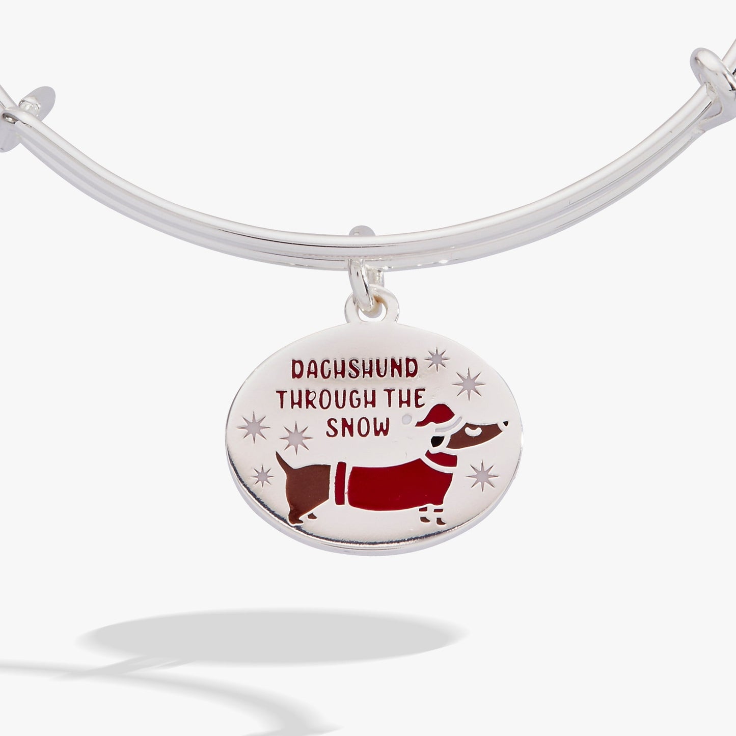 'Dachsund Through The Snow' Dog Charm Bangle