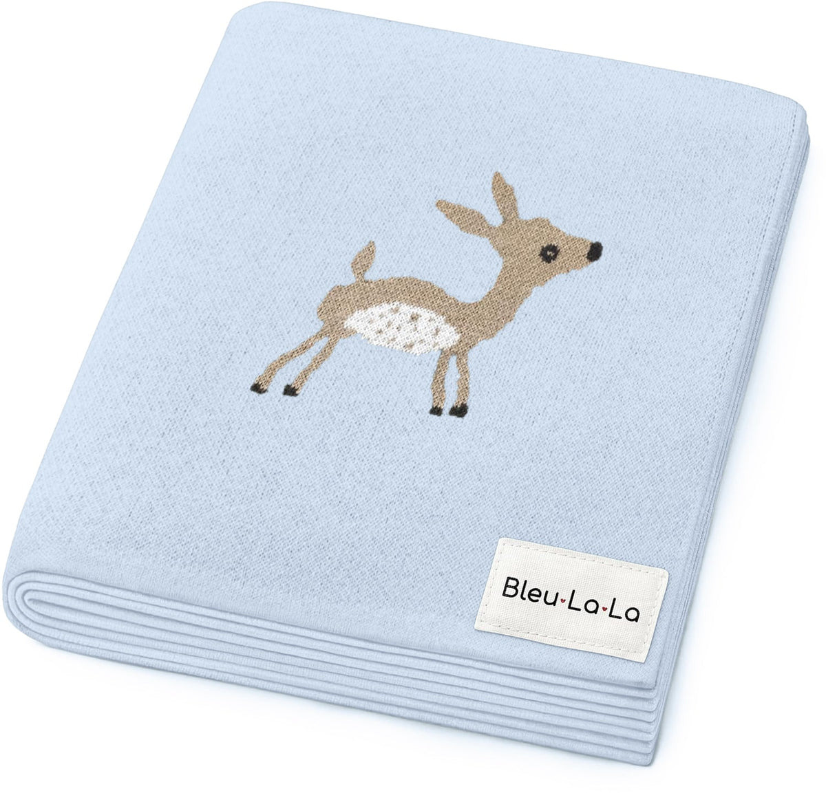 Luxury Cotton Deer Knit Swaddle Baby Blanket