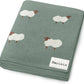 Sheep Knit Receiving Baby Blanket