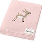 Luxury Cotton Deer Knit Swaddle Baby Blanket