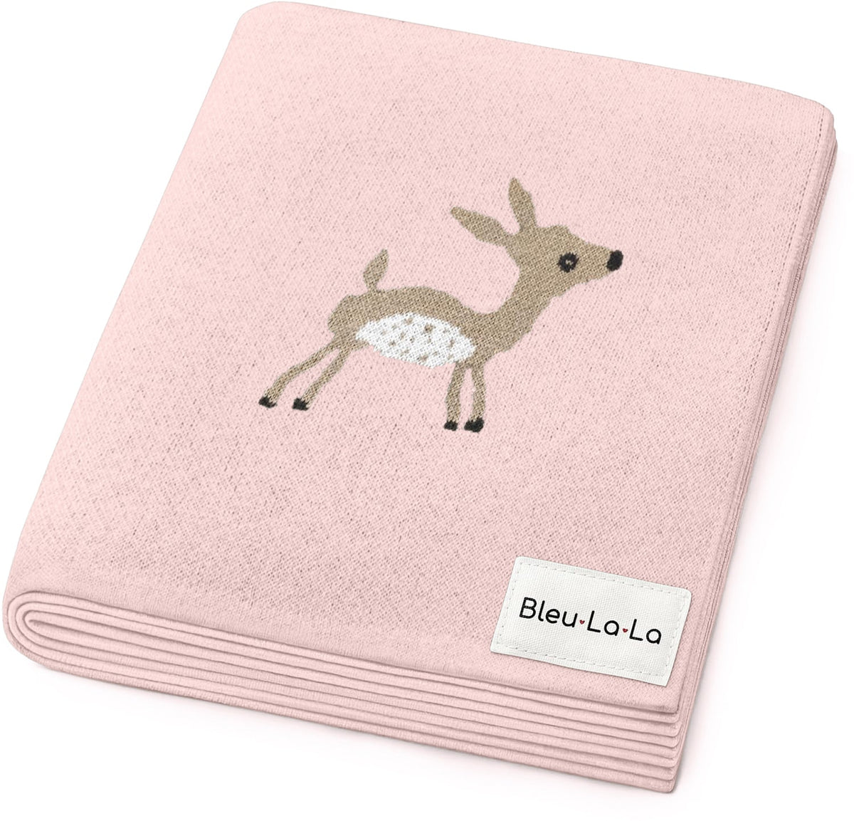 Luxury Cotton Deer Knit Swaddle Baby Blanket