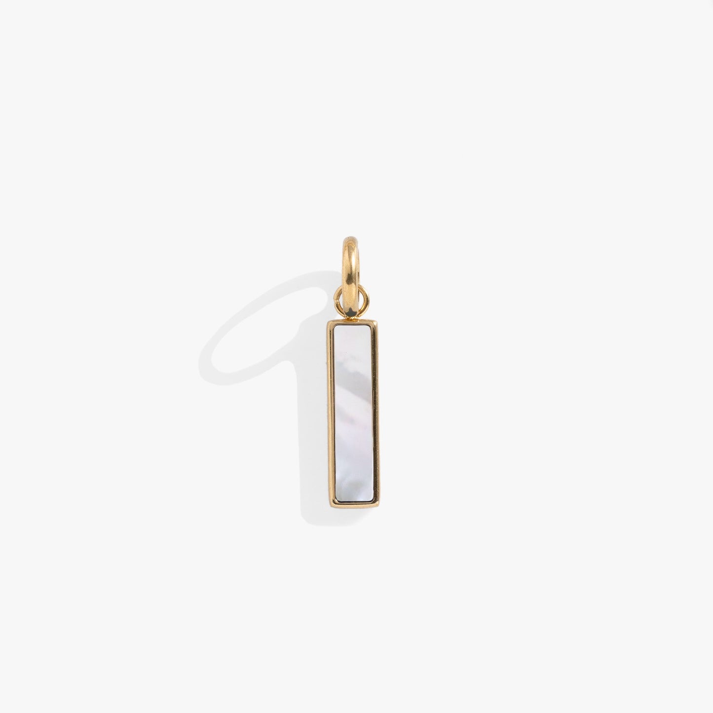 Mother of Pearl Gemstone Interchangeable Bar Charm