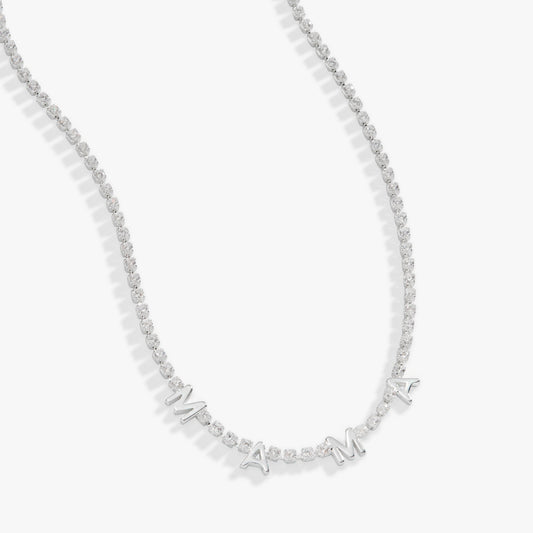 Mama Crystal Tennis Necklace