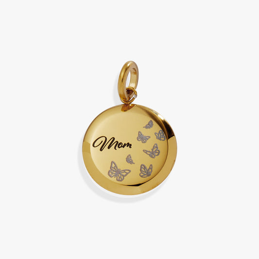 Mom Butterfly Disc Charm