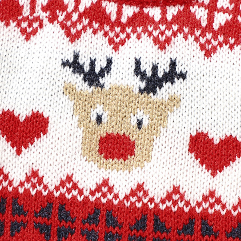 Baby Christmas Reindeer Sweater Romper 100% Cotton