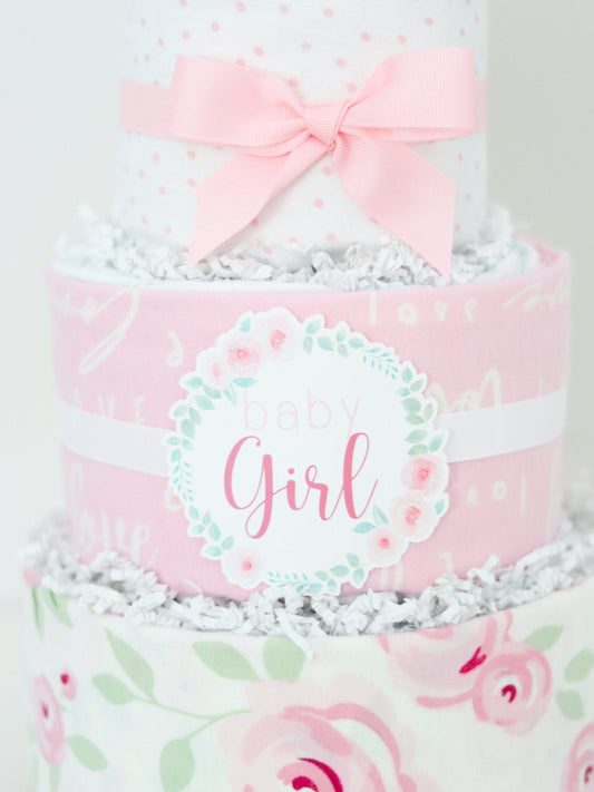 Rose Diaper Cake